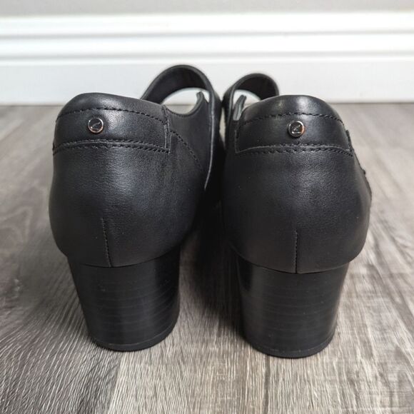 Clarks Linnae Walk Black leather block heel comfort strappy Mary Janes 9 - Picture 5 of 9